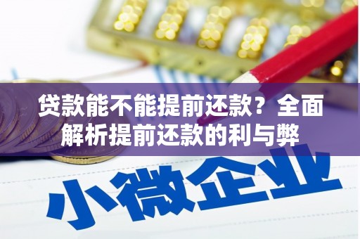巴东贷款能不能提前还款？全面解析提前还款的利与弊