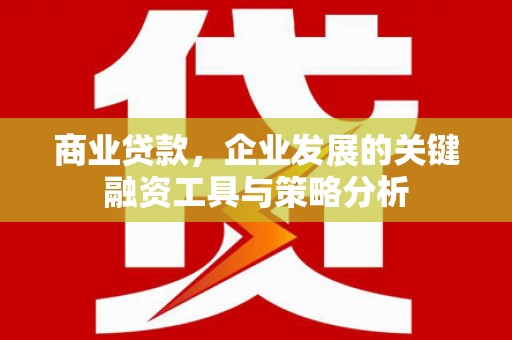 巴东商业贷款，企业发展的关键融资工具与策略分析